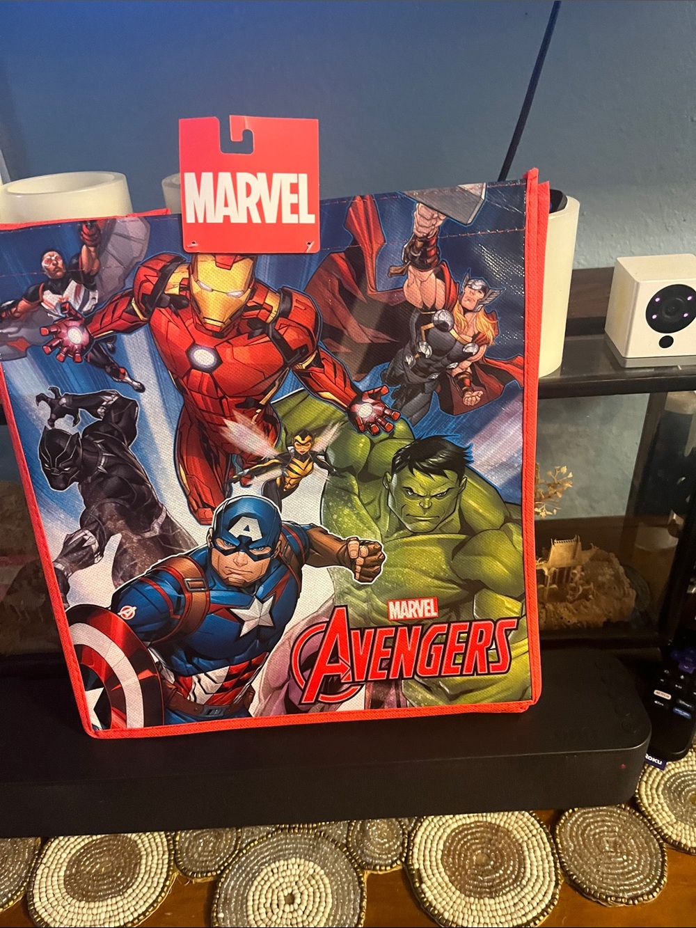 Marvel Avengers Blue Red Green Multi-Character Tote Bag